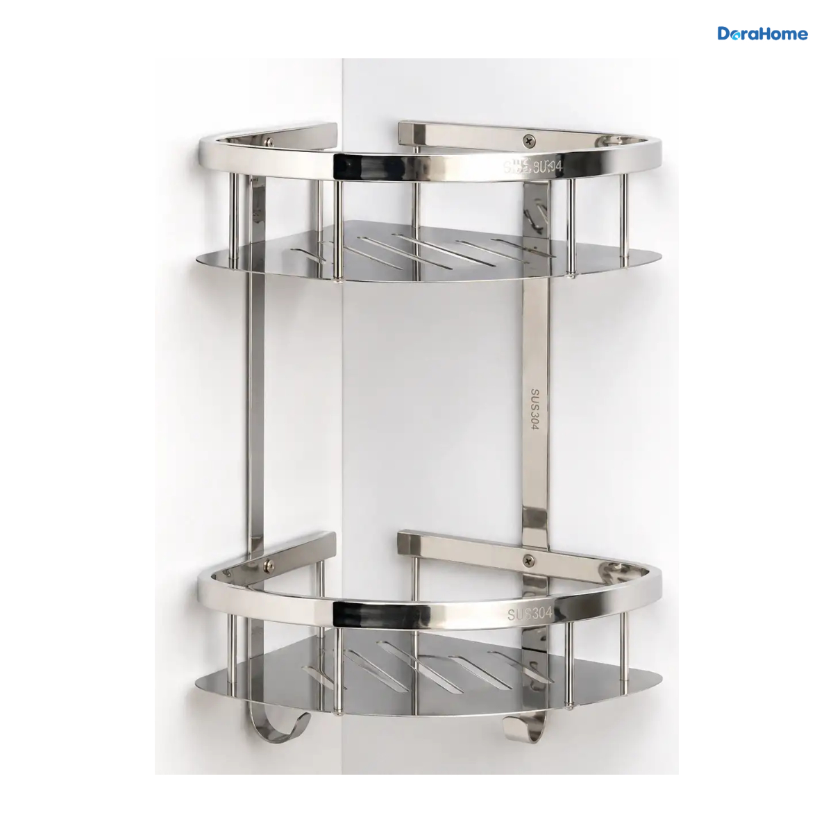 Kệ góc tam giác 2 tầng Inox SUS304 EUROLIFE EL-KG2